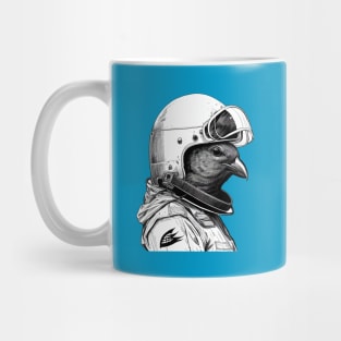 Retro Bird Astronaut Portrait Mug